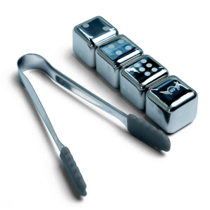Gt Omega Metal Dice Ice Cubes with Tongs