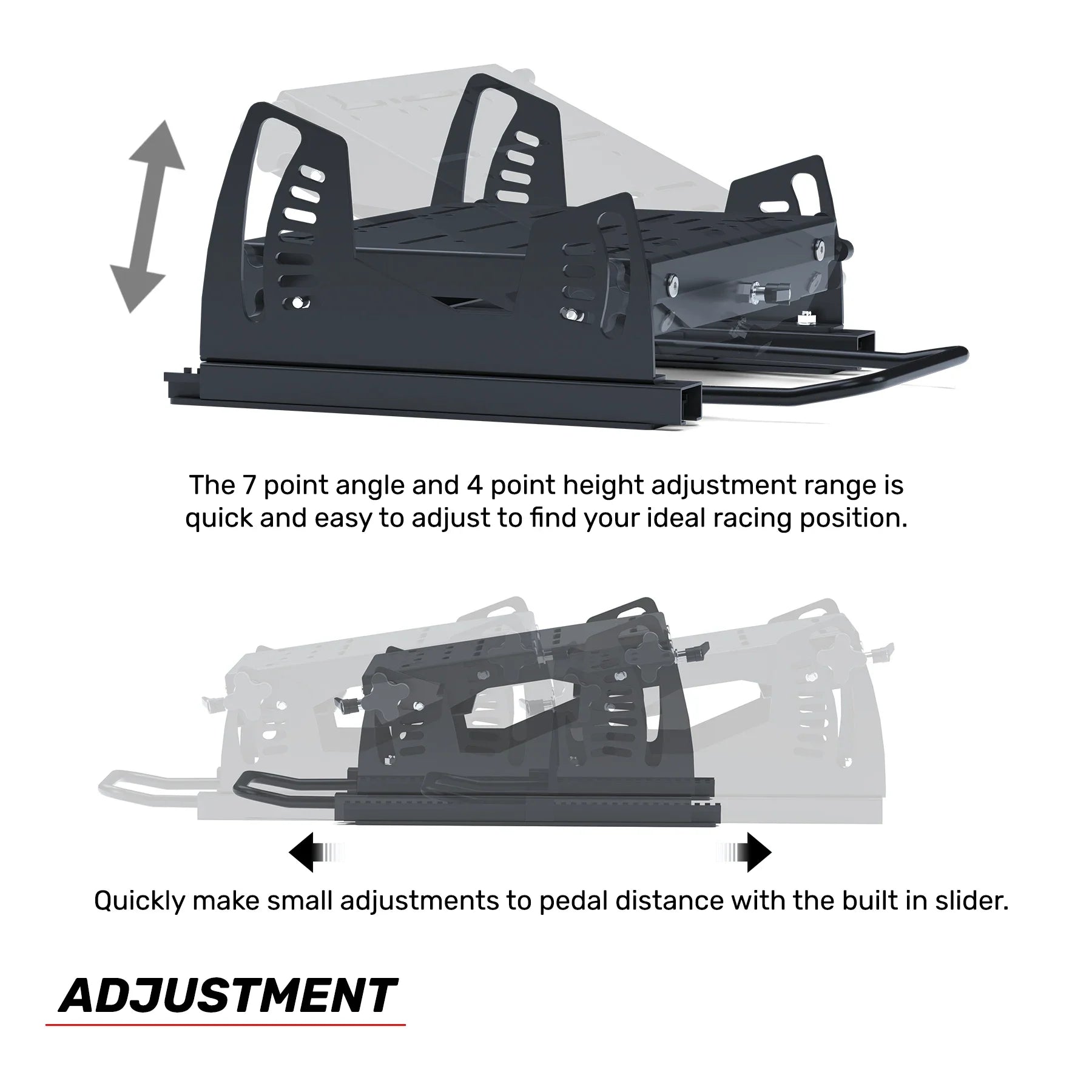 sim rig pedal angle TITAN Pedal Adjustment Plate for Sim Racing